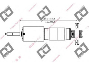 DJ PARTS DS1173HT amortizatorius 
 Pakaba -> Amortizatorius
HB217100A, HB217300, MB303366, MB303369