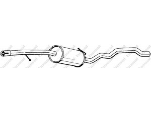 BOSAL 289-297 vidurinis duslintuvas 
 Išmetimo sistema -> Duslintuvas
7411718, 7M0 253 409 J