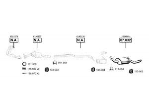 ASMET FO070320 išmetimo sistema 
 Išmetimo sistema -> Išmetimo sistema, visa