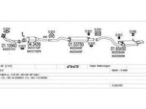 MTS C020155000519 išmetimo sistema 
 Išmetimo sistema -> Išmetimo sistema, visa