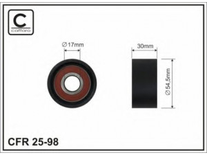 CAFFARO 25-98 kreipiantysis skriemulys, V formos rumbuotas diržas 
 Diržinė pavara -> V formos rumbuotas diržas/komplektas -> Laisvasis/kreipiamasis skriemulys
0 5175 589AA, 0 5175 589AB, 5175589AA