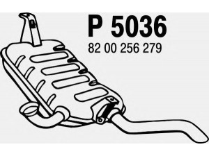 FENNO P5036 galinis duslintuvas 
 Išmetimo sistema -> Duslintuvas
8200017589, 8200256279