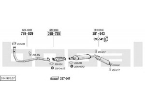 BOSAL 014.970.07 išmetimo sistema 
 Išmetimo sistema -> Išmetimo sistema, visa
