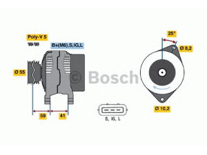 BOSCH 0 986 042 331 kintamosios srovės generatorius 
 Elektros įranga -> Kint. sr. generatorius/dalys -> Kintamosios srovės generatorius
27060 15090, 27060 15140, 27060 16430