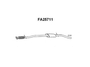 VENEPORTE FA25711 priekinis duslintuvas 
 Išmetimo sistema -> Duslintuvas
51781549, 55187486, 55194858, 55199376
