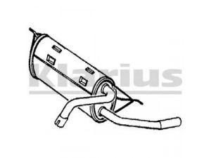 KLARIUS 210501 galinis duslintuvas 
 Išmetimo sistema -> Duslintuvas
3467690, 34676908
