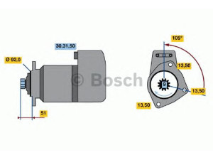 BOSCH 0 001 416 074 starteris 
 Elektros įranga -> Starterio sistema -> Starteris