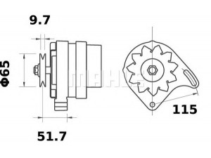 MAHLE ORIGINAL MG 18 kintamosios srovės generatorius
1157.332.0, ED0011573320