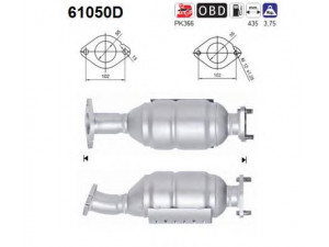 AS 61050D katalizatoriaus keitiklis 
 Išmetimo sistema -> Katalizatoriaus keitiklis
2895027810, 2895027820