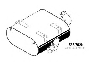 ASSO 565.7020 vidurinis / galinis duslintuvas
5000715417