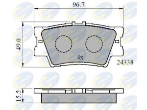 COMLINE CBP01581 stabdžių trinkelių rinkinys, diskinis stabdys 
 Techninės priežiūros dalys -> Papildomas remontas
04466-33180, 0446642060, 446633160