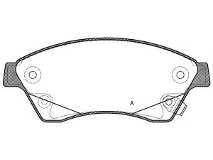 OPEN PARTS BPA1431.12 stabdžių trinkelių rinkinys, diskinis stabdys 
 Techninės priežiūros dalys -> Papildomas remontas
13301207, 13412272, 1605169, 542120