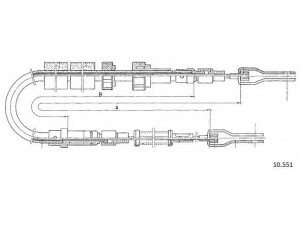 CABOR 10.551 trosas, stovėjimo stabdys
6033183, 75AB2853AB
