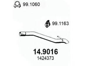 ASSO 14.9016 išleidimo kolektorius 
 Išmetimo sistema -> Išmetimo vamzdžiai
1364101, 1424373