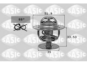 SASIC 9000719 termostatas, aušinimo skystis 
 Aušinimo sistema -> Termostatas/tarpiklis -> Thermostat
1086282, 6169774, 1E0715171, 1E0715171A