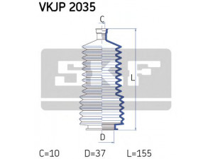 SKF VKJP 2035 gofruotoji membrana, vairavimas 
 Vairavimas -> Gofruotoji membrana/sandarinimai
60 00 025 363, 60 00 025 597, 77 01 469 657