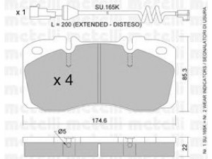 METELLI 22-0268-3K stabdžių trinkelių rinkinys, diskinis stabdys 
 Techninės priežiūros dalys -> Papildomas remontas