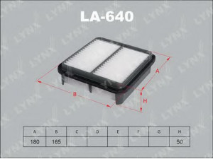 LYNXauto LA-640 oro filtras 
 Filtrai -> Oro filtras
17801-97201-000, AY120-TY049, 17800-87801