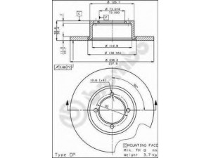 BRECO BS 7009 stabdžių diskas 
 Stabdžių sistema -> Diskinis stabdys -> Stabdžių diskas
90065903, 90272326, 569008, 569011