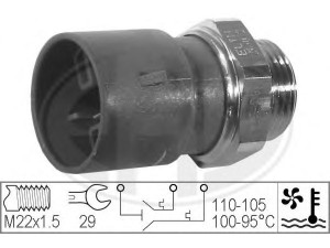 ERA 330302 temperatūros jungiklis, radiatoriaus ventiliatorius 
 Aušinimo sistema -> Siuntimo blokas, aušinimo skysčio temperatūra
13 41 027, 90 355 879