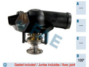FAE 5348305 termostatas, aušinimo skystis 
 Aušinimo sistema -> Termostatas/tarpiklis -> Thermostat
032 121 111 BH, 032 121 111 BN