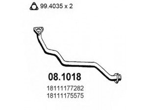 ASSO 08.1018 išleidimo kolektorius 
 Išmetimo sistema -> Išmetimo vamzdžiai
18111175575, 18111177282