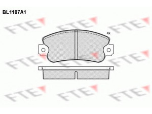 FTE BL1107A1 stabdžių trinkelių rinkinys, diskinis stabdys 
 Techninės priežiūros dalys -> Papildomas remontas
5890813, 5892309, 5951660, 71748354