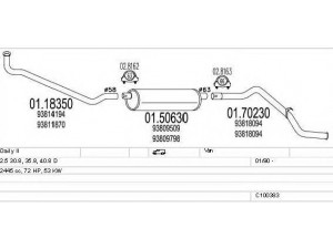 MTS C100383013103 išmetimo sistema