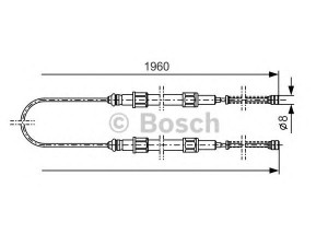 BOSCH 1 987 477 002 trosas, stovėjimo stabdys 
 Stabdžių sistema -> Valdymo svirtys/trosai
861 609 721 A, 861 609 721 B