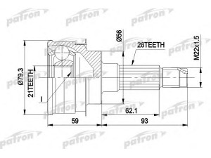 PATRON PCV1137 jungčių komplektas, kardaninis velenas 
 Ratų pavara -> Sujungimai/komplektas
F01325400, F01325600, F02325400