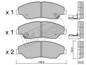 fri.tech. 385.0 stabdžių trinkelių rinkinys, diskinis stabdys 
 Techninės priežiūros dalys -> Papildomas remontas
0K045-33-23Z