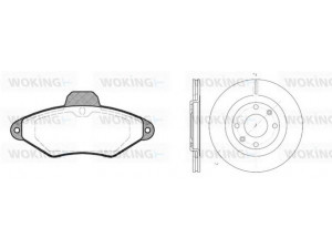 WOKING 85383.00 stabdžių rinkinys, diskiniai stabdžiai 
 Stabdžių sistema -> Diskinis stabdys -> Stabdžių remonto rinkinys
4246-R5, 4251-56, 95632048, 95667786
