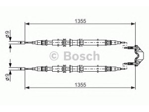 BOSCH 1 987 477 868 trosas, stovėjimo stabdys 
 Stabdžių sistema -> Valdymo svirtys/trosai
24436467, 5 22 558, 522153, 90581267