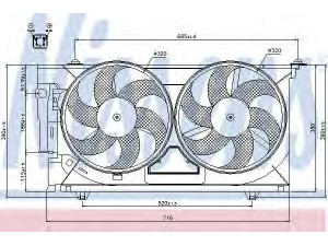 NISSENS 85321 ventiliatorius, radiatoriaus 
 Aušinimo sistema -> Oro aušinimas
1253.74, 1253.85, 1254.67, 1254.90