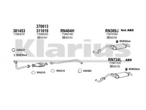 KLARIUS 720964U išmetimo sistema 
 Išmetimo sistema -> Išmetimo sistema, visa