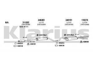 KLARIUS 490023E išmetimo sistema