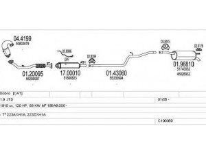 MTS C100059012768 išmetimo sistema 
 Išmetimo sistema -> Išmetimo sistema, visa