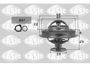 SASIC 3381041 termostatas, aušinimo skystis 
 Aušinimo sistema -> Termostatas/tarpiklis -> Thermostat
133804, 96005005, 133804, 133808