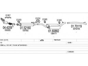 MTS C390293022969 išmetimo sistema 
 Išmetimo sistema -> Išmetimo sistema, visa