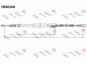 FTE FBS02048 trosas, stovėjimo stabdys 
 Stabdžių sistema -> Valdymo svirtys/trosai
291 609 701, 291 609 701 A, 291 609 701 C