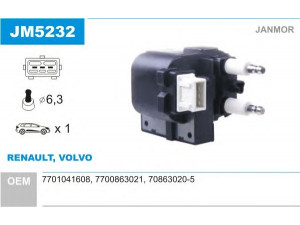 JANMOR JM5232 ritė, uždegimas 
 Kibirkšties / kaitinamasis uždegimas -> Uždegimo ritė
7700863021, 7701041608, 70863020-5