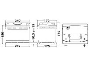 EXIDE 550 19 starterio akumuliatorius; starterio akumuliatorius
191 915 105 AA, 8 377 127, 46 227 872