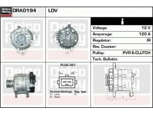 DELCO REMY DRA0194 kintamosios srovės generatorius 
 Elektros įranga -> Kint. sr. generatorius/dalys -> Kintamosios srovės generatorius
38522318F
