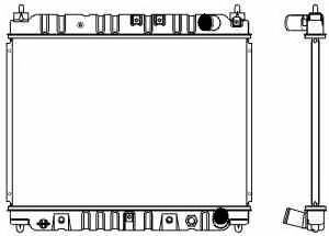 SAKURA  Automotive 1460-0127 radiatorius, variklio aušinimas