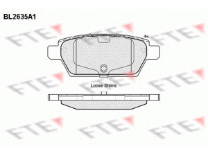 FTE BL2635A1 stabdžių trinkelių rinkinys, diskinis stabdys 
 Techninės priežiūros dalys -> Papildomas remontas
6E5Z2200B, 6E5Z2200C, GPYA-26-43ZC
