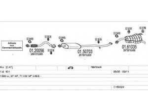 MTS C150028014364 išmetimo sistema 
 Išmetimo sistema -> Išmetimo sistema, visa