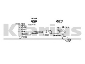 KLARIUS 630419U išmetimo sistema 
 Išmetimo sistema -> Išmetimo sistema, visa