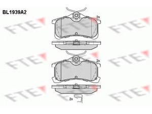 FTE BL1939A2 stabdžių trinkelių rinkinys, diskinis stabdys 
 Techninės priežiūros dalys -> Papildomas remontas
04466-02010, 04466-02060, 04466-20130