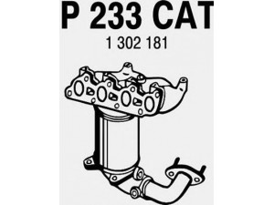 FENNO P233CAT katalizatoriaus keitiklis 
 Išmetimo sistema -> Katalizatoriaus keitiklis
BM91299H, 1148756, 1302181, 36000292