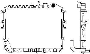 SAKURA  Automotive 1451-0208 radiatorius, variklio aušinimas